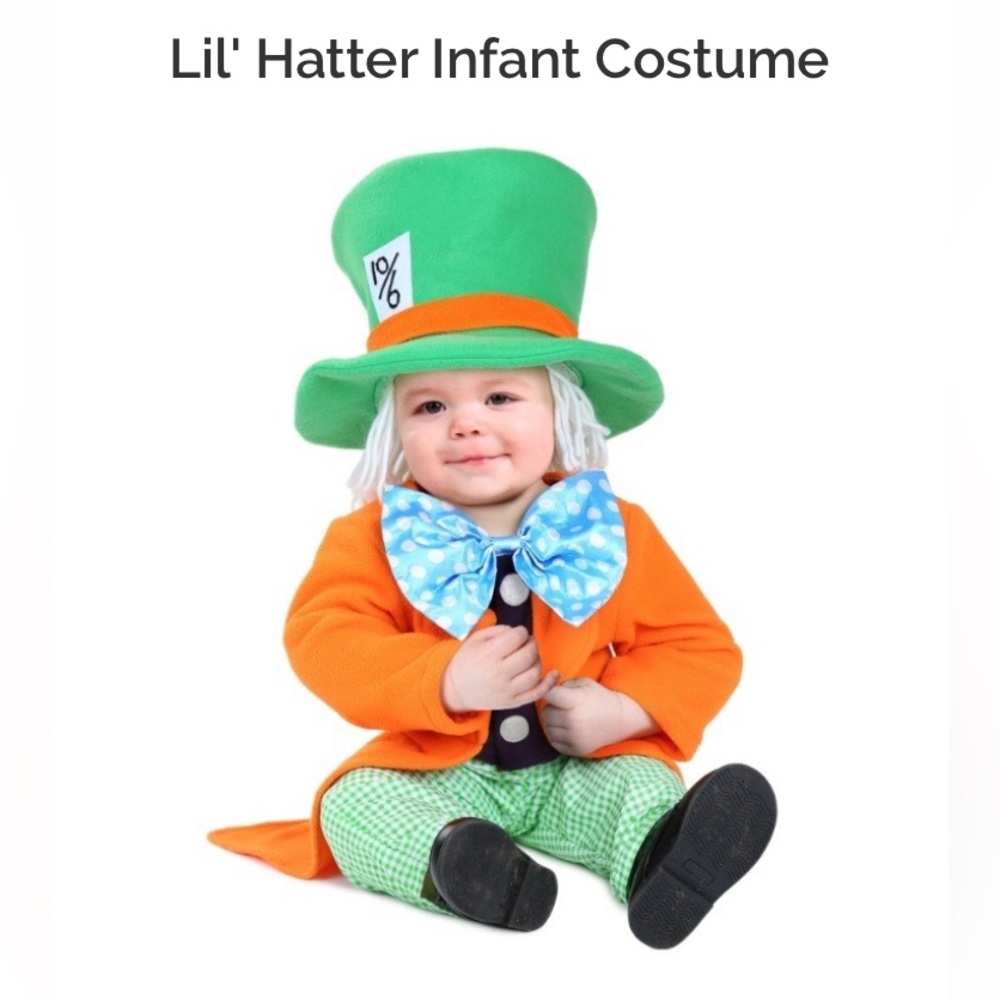 Infant Mad Hatter Halloween Costume Size 0-3 Months